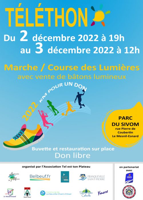 Affiche Téléthon 2022 tel est ton plateau