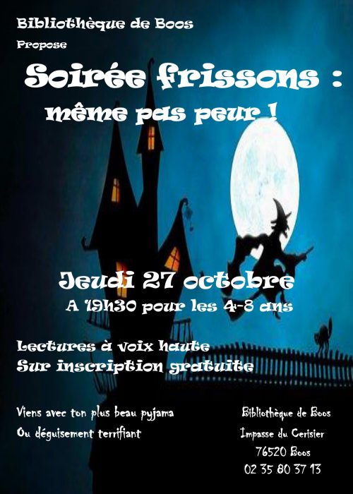 Affiche soirée frissons octobre 2022